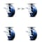 Service Caster 6 Inch Kingpinless Solid Poly Wheel Caster Brakes 2 Swivel Locks SCC, 4PK SCC-KP30S620-SPUR-SLB-BSL-2-SLB-2 - alternate 1